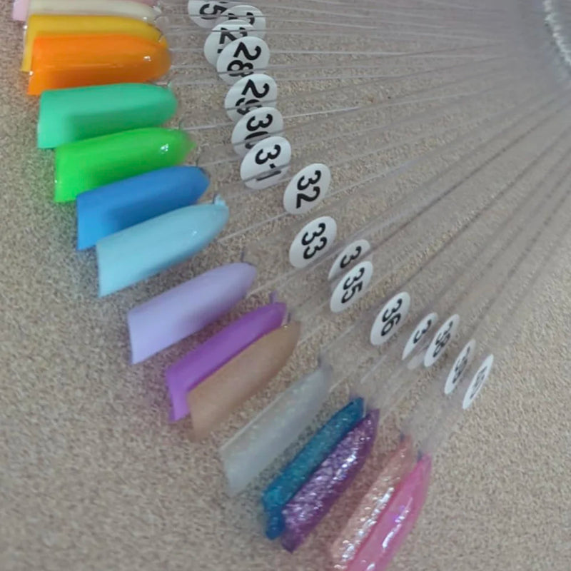 Nail Display Sticks – Clear Natural Swatch Tips for Gel Polish & Nail Art Practice