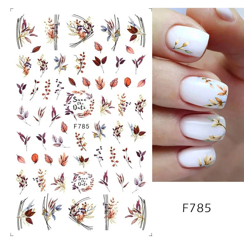 Aurora Laser Butterfly 3D Nail Stickers – Holographic Self-Adhesive Nail Decals