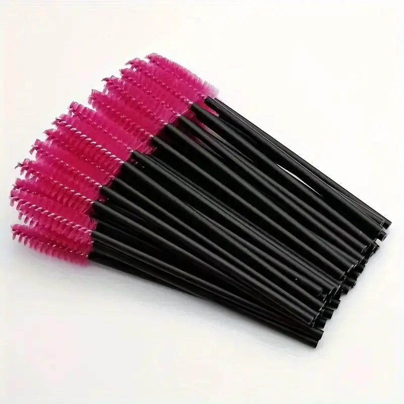 50-Piece Eyelash Wand Set – Disposable Mascara Brushes for Extensions & Makeup Application