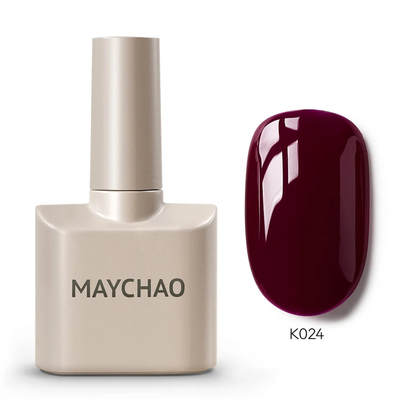 MAYCHAO 12ml Gel Nail Polish – 48 Vibrant Colors, Semi-Permanent UV LED Glossy & Frosted Finish