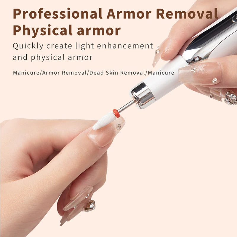 USB Professional Nail Drill Pen – Cordless Electric Nail File Machine for Acrylic & Gel Nails