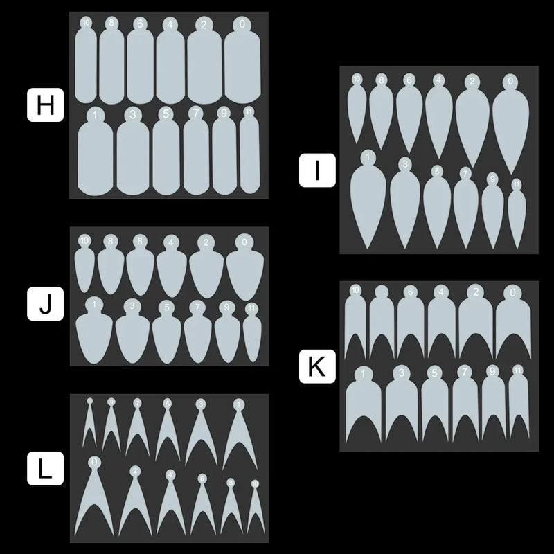 Reusable Silicone French Nail Forms – Box Packed Nail Mold System for Decals and Gel Manicure Tools