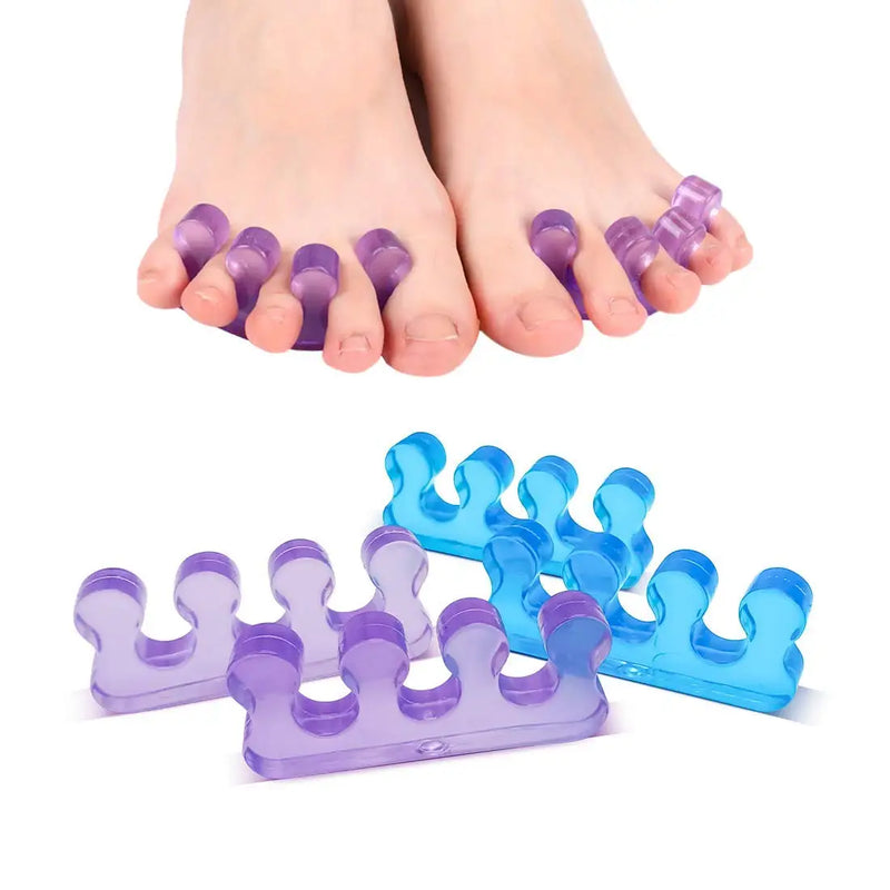 2pcs Soft Silicone Toe & Finger Separators – Flexible Nail Polish Pedicure Spacers in 5 Colours