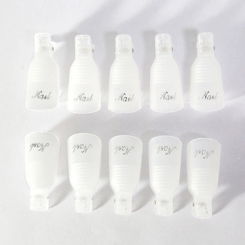 Nail Acrylic Removal Clips – 10 Pcs for UV/LED Gel Polish Removal