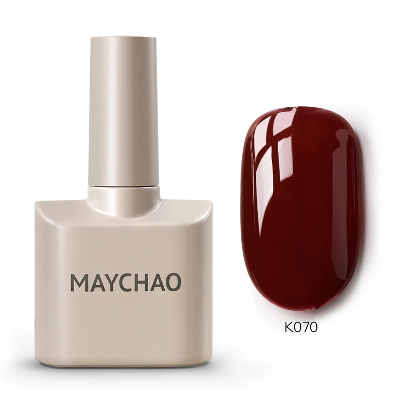 MAYCHAO 12ml Gel Nail Polish – 48 Vibrant Colors, Semi-Permanent UV LED Glossy & Frosted Finish