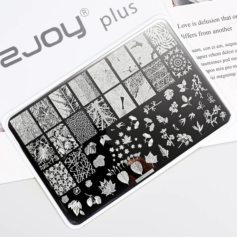 Large Geometry Nail Stamping Plate – Stainless Steel Template for Nail Art