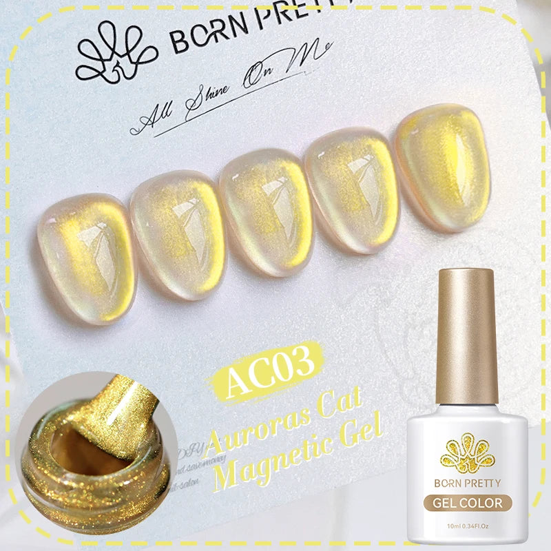 BORN PRETTY Auroras Cat Magnetic Gel Nail Polish 10ml – Semi-Permanent Jelly Glass Effect