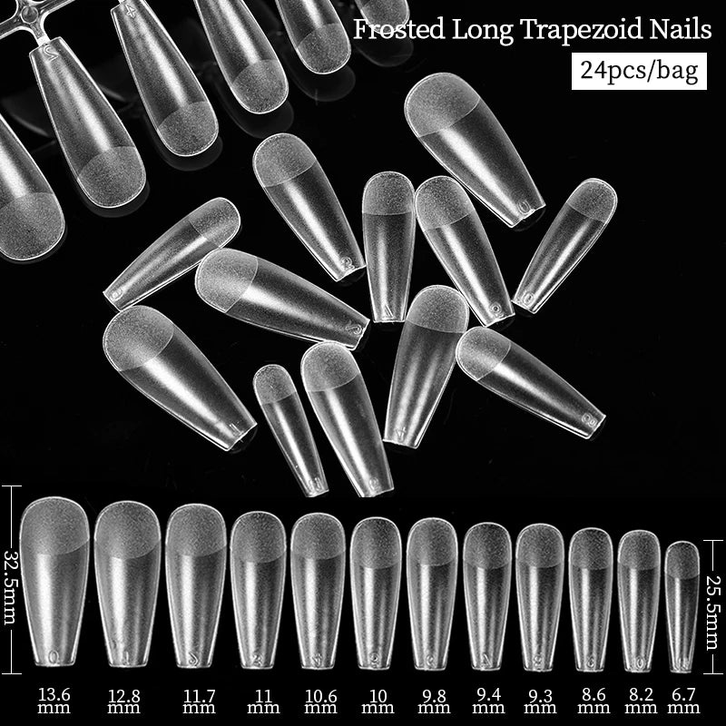 60Pcs Dual Nail Forms – Short Almond Acrylic Extension Tips for Quick DIY Nail Art