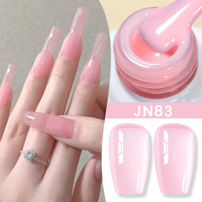 BORN PRETTY 10ml Milky White Jelly Nude Gel Nail Polish – White Translucent Soak Off Gel