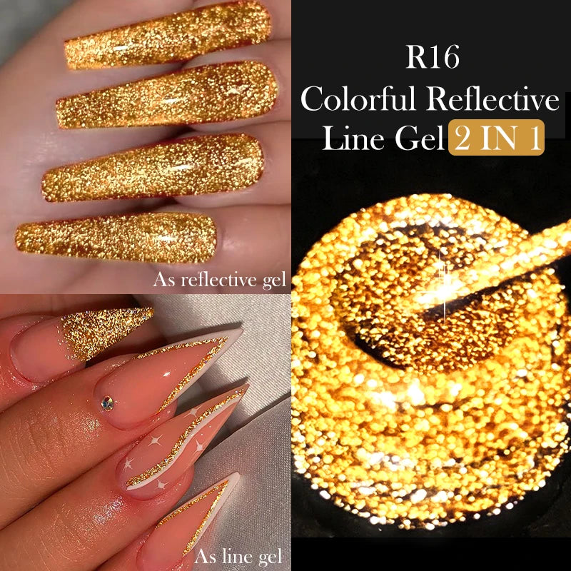 LILYCUTE 7ml Super Bright Metallic Gel Polish – Silver Mirror Effect