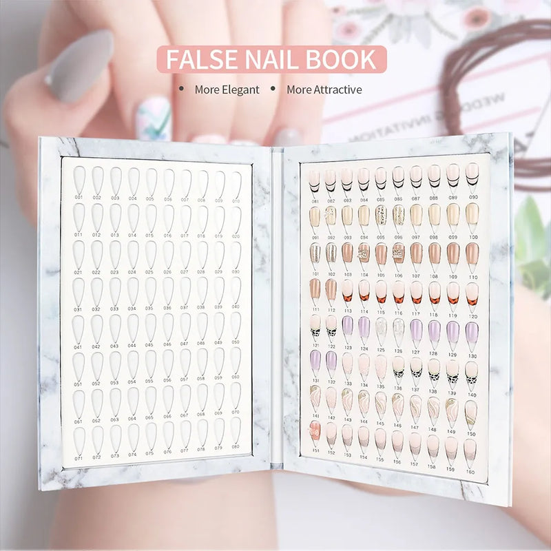 Fake Nails Tips Display Book Nail Polish Storage Book False Nails Styles Showing Book