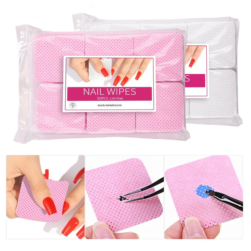 Nail Polish Remover Wipes - Non-Woven Cleaning Pads for Quick and Easy Nail Care