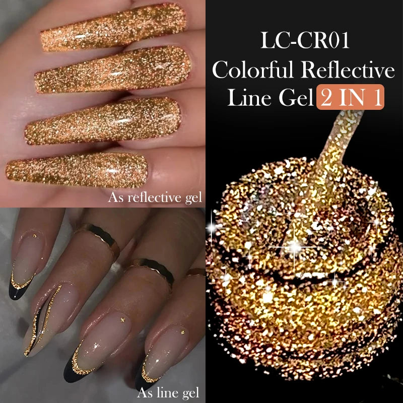 LILYCUTE 7ml Super Bright Metallic Gel Polish – Silver Mirror Effect