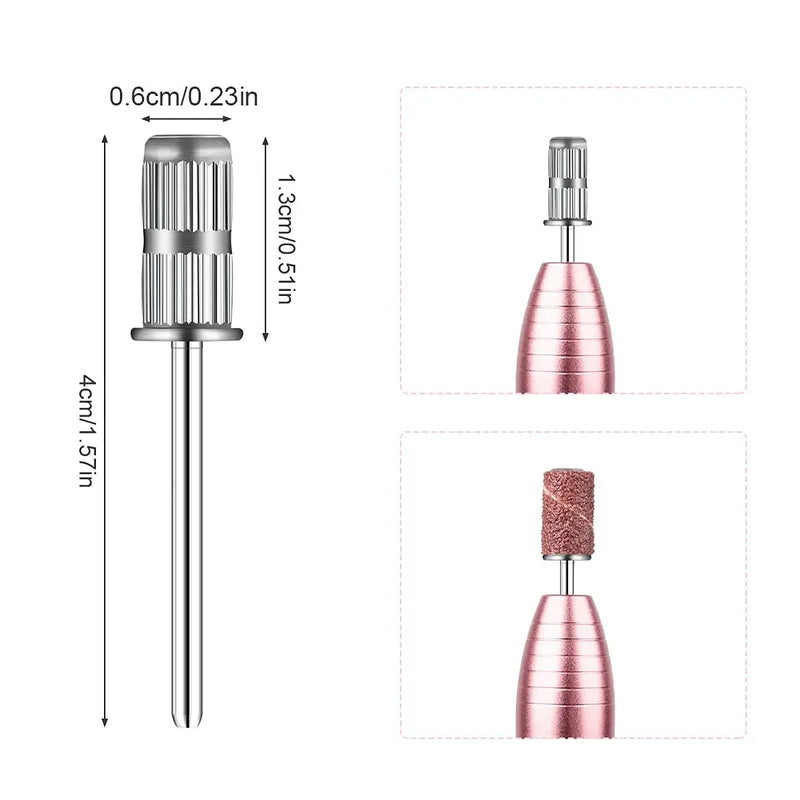 3/5/10pcs Nail Drill Bits Nail Drill Accessories Mandrel Bit Nail Sanding Drum for Sanding Bands