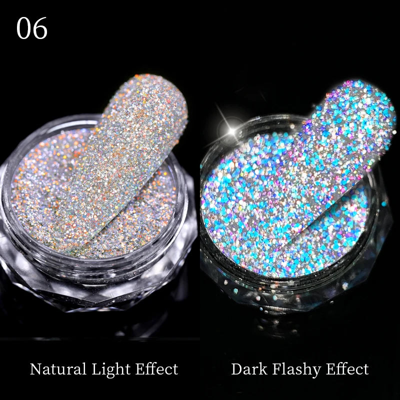 LILYCUTE Nail Mirror Glitter Powder – Metallic Chrome Dust for UV Gel Polish Nail Art