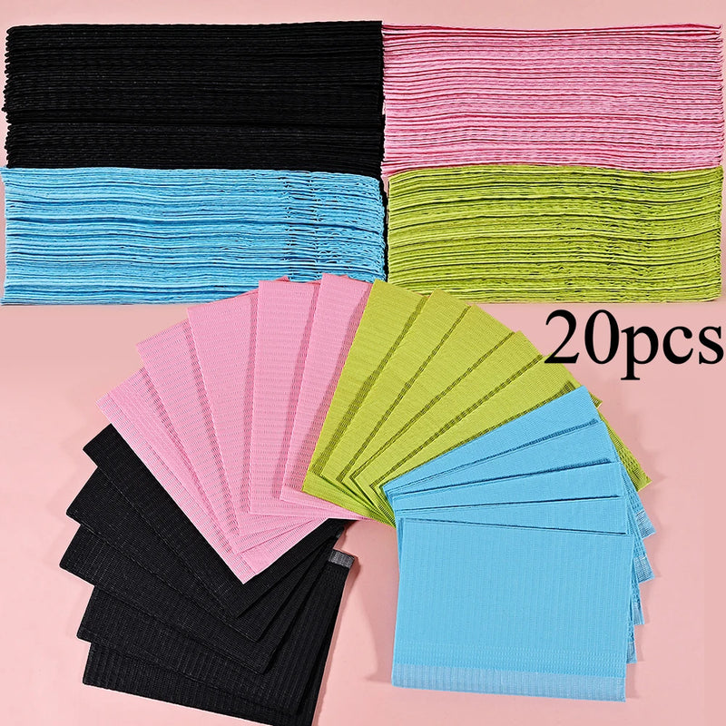 20PCS Disposable Waterproof Nail Art Table Mats – 3-Layer Protection Paper Towels for Manicure