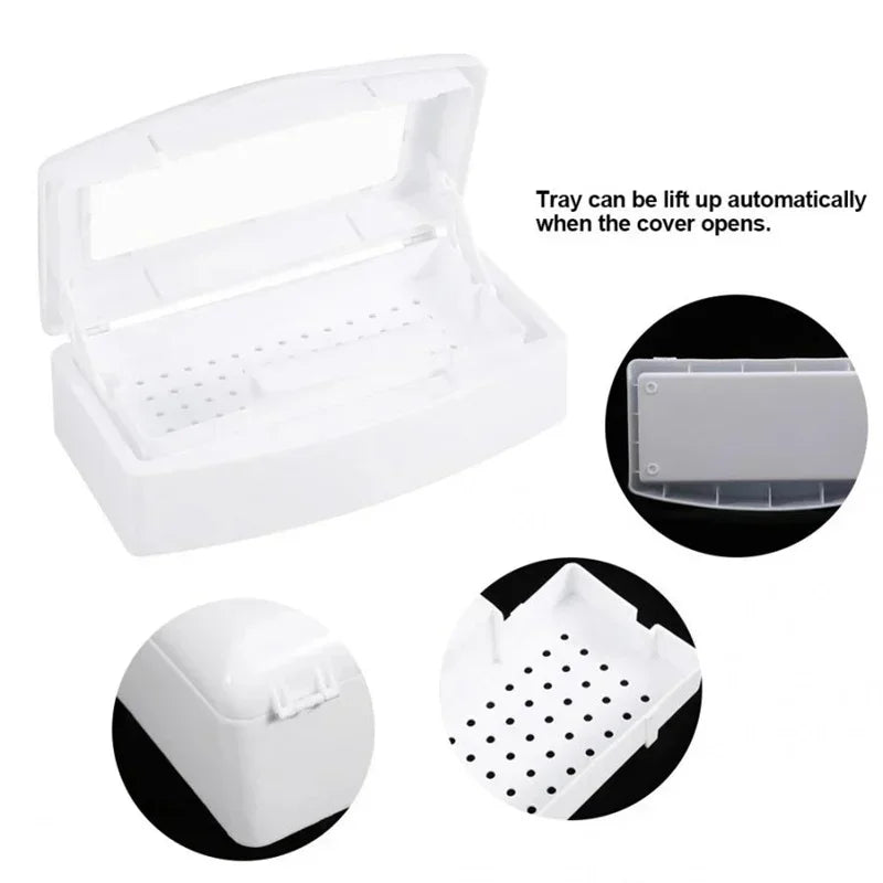 Nail Sterilizer Tray Disinfection Box – Essential Tool for Manicure and Pedicure Cleanliness