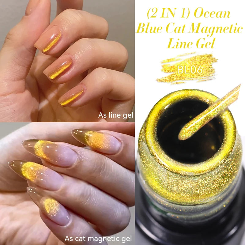 LILYCUTE 5ml Super Bright Metallic Painting Liner Gel – Silver & Holographic UV Gel & More Colours