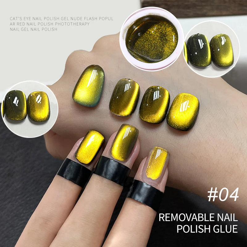 1 Metallic Gold Gel Nail Polish – French Nail Art, Glitter Painting Gel for Stunning Nail Designs