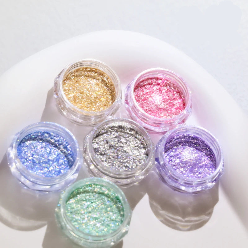 Gold Opal Nail Powder – Mermaid Glitter, Iridescent Chrome Flakes for Stunning Manicure Decorations