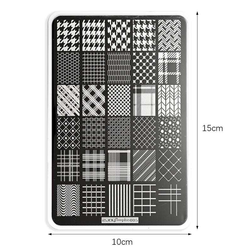 Large Geometry Nail Stamping Plate – Stainless Steel Template for Nail Art