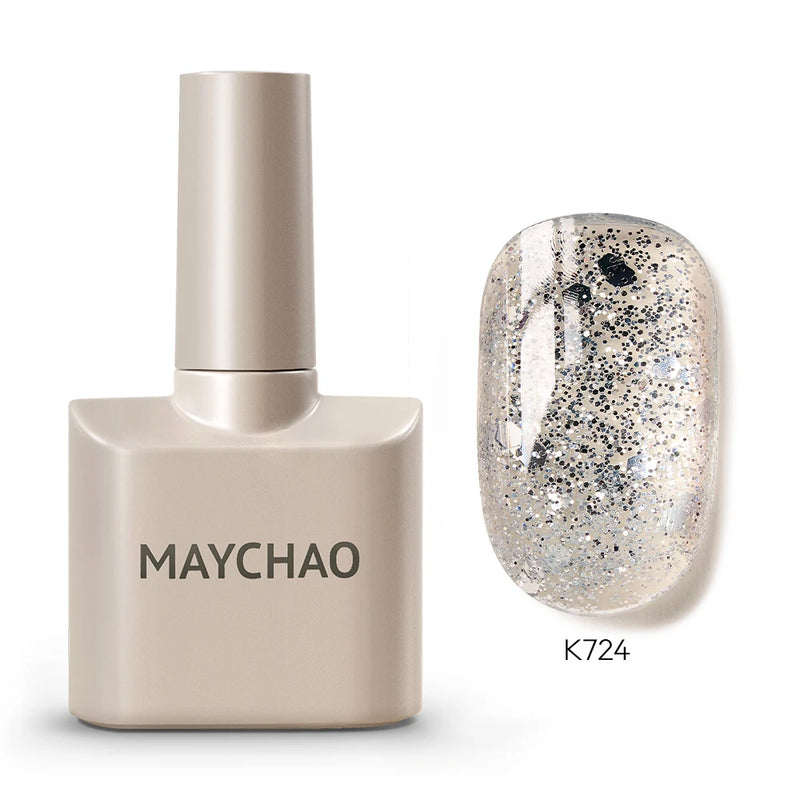 MAYCHAO 12ml Gel Nail Polish – 48 Vibrant Colors, Semi-Permanent UV LED Glossy & Frosted Finish