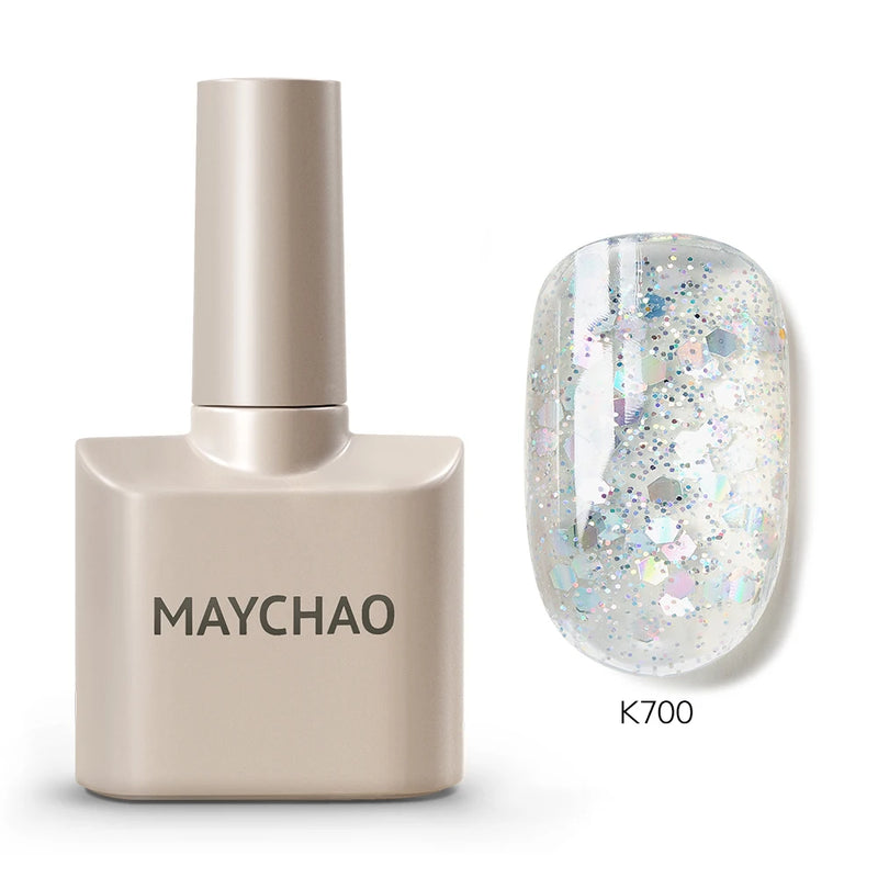 MAYCHAO 12ml Gel Nail Polish – 48 Vibrant Colors, Semi-Permanent UV LED Glossy & Frosted Finish