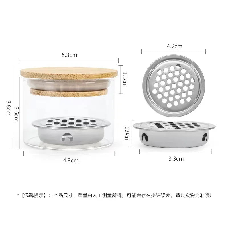 Nail Brush Cleaning Cup – Glass Crystal & Stainless Steel Mesh Filter