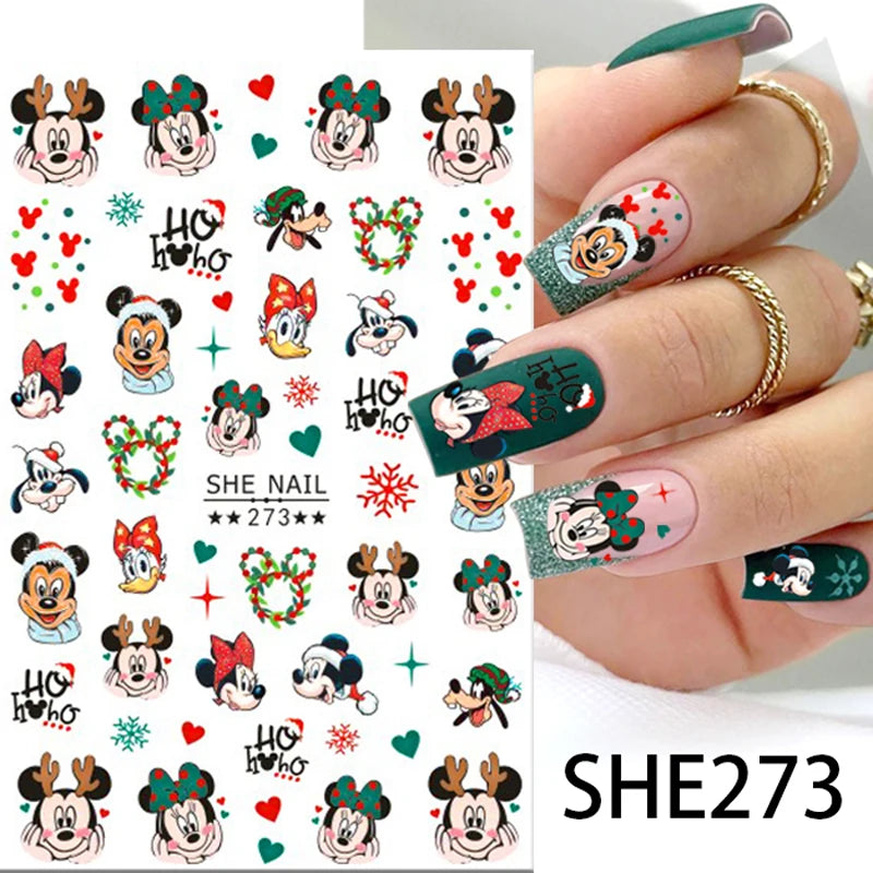 1pc Cartoon Mini Nail Stickers – 3D Cartoon Decal Stickers for Nail Art Decorations