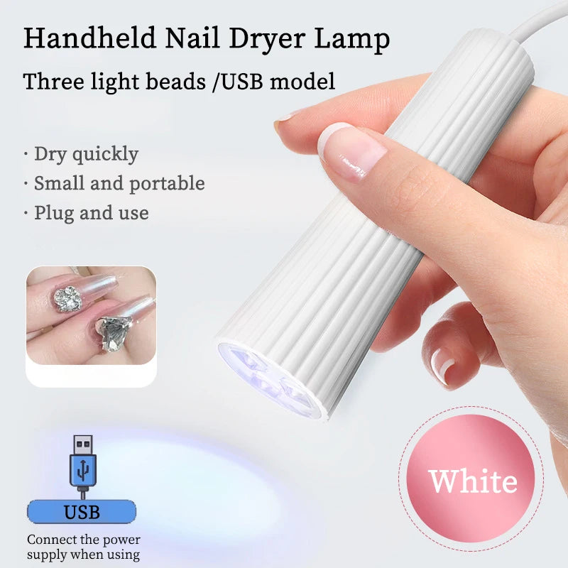 3W Portable Mini UV Nail Lamp – USB-Powered Manicure Dryer for Quick Gel Curing