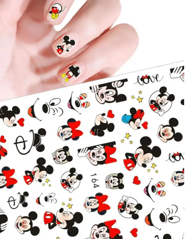 1pc Cartoon Mini Nail Stickers – 3D Cartoon Decal Stickers for Nail Art Decorations