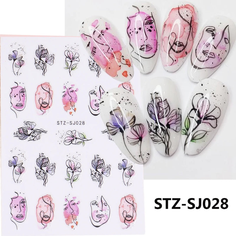 3D Nail Stickers – Self-Adhesive Nail Decals for DIY Manicure & Nail Art Decoration