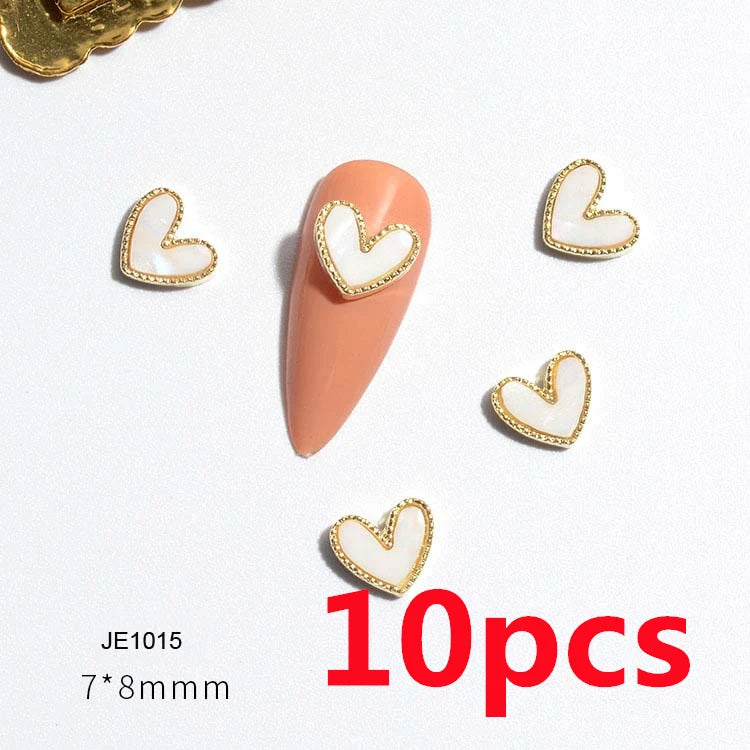 1 Bag Random Luxury Nail Art Dangle Jewelry  (Heart Bowknot)  Mixed Style 3D Nail Art Charms Tassel