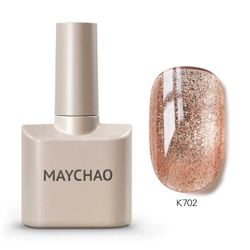 MAYCHAO 12ml Gel Nail Polish – 48 Vibrant Colors, Semi-Permanent UV LED Glossy & Frosted Finish