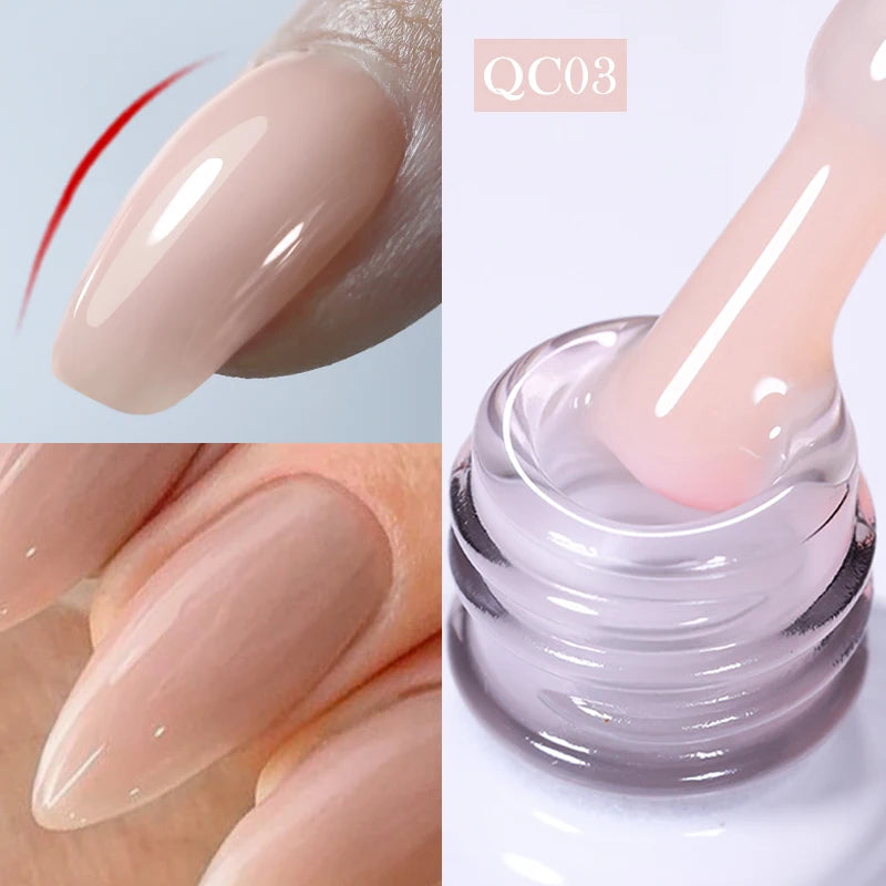 BORN PRETTY 10ml Milky White Jelly Nude Gel Nail Polish – White Translucent Soak Off Gel