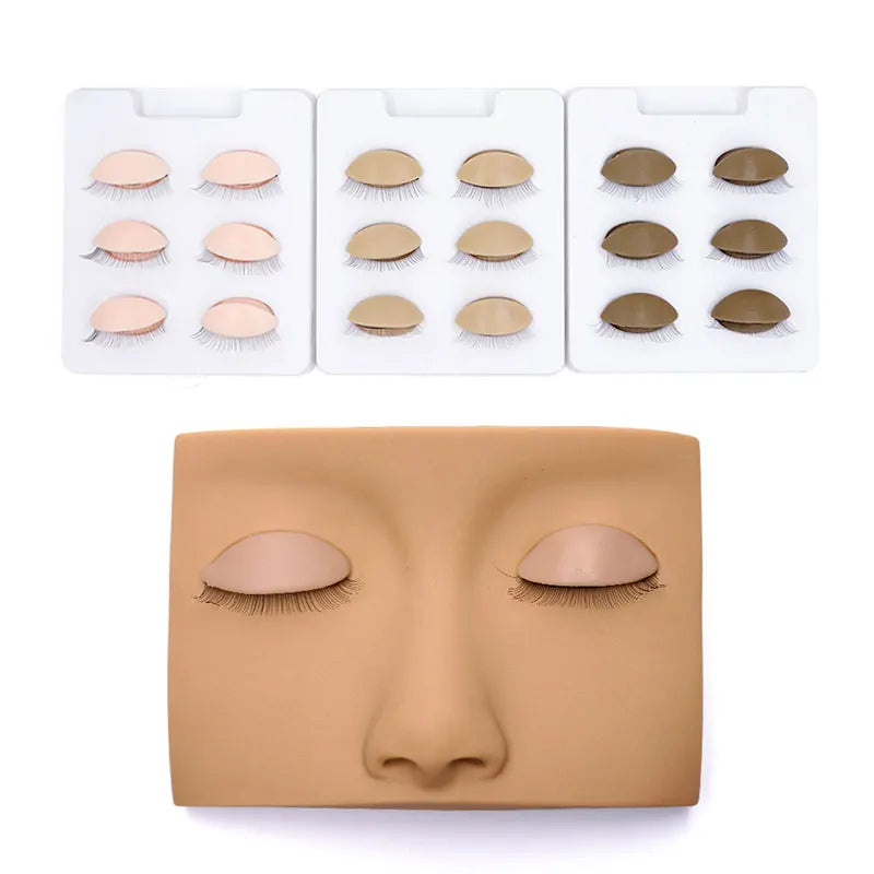 Eyelash Extension Mannequin Head with Removable Eyelids – Training Tool for Makeup & Lash Grafting