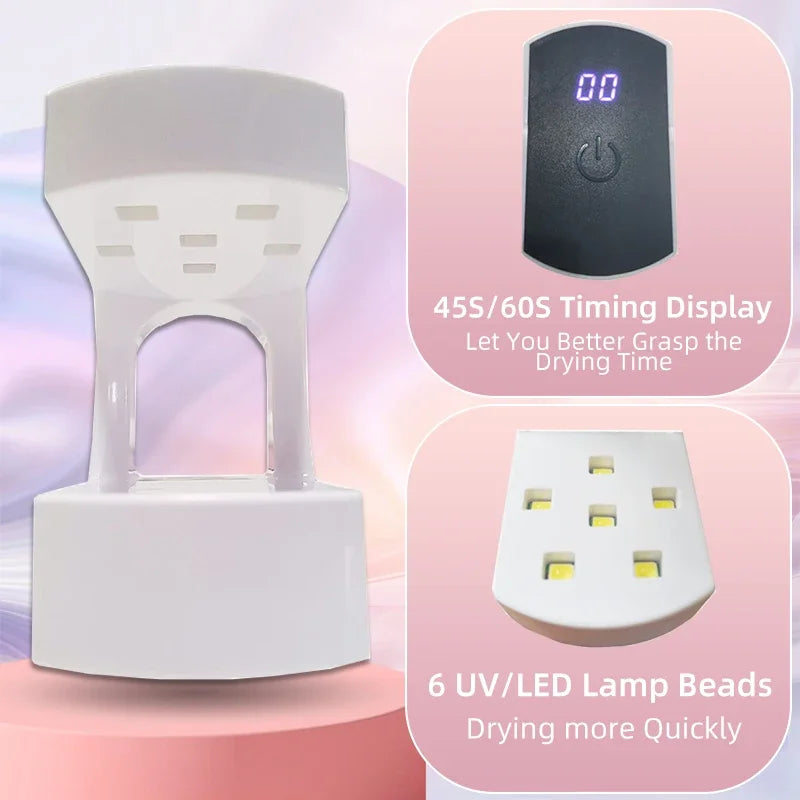 Mini USB Nail Lamp LED & UV Manicure Machine for Curing Gel Polish Portable Fast Drying Nail Dryer