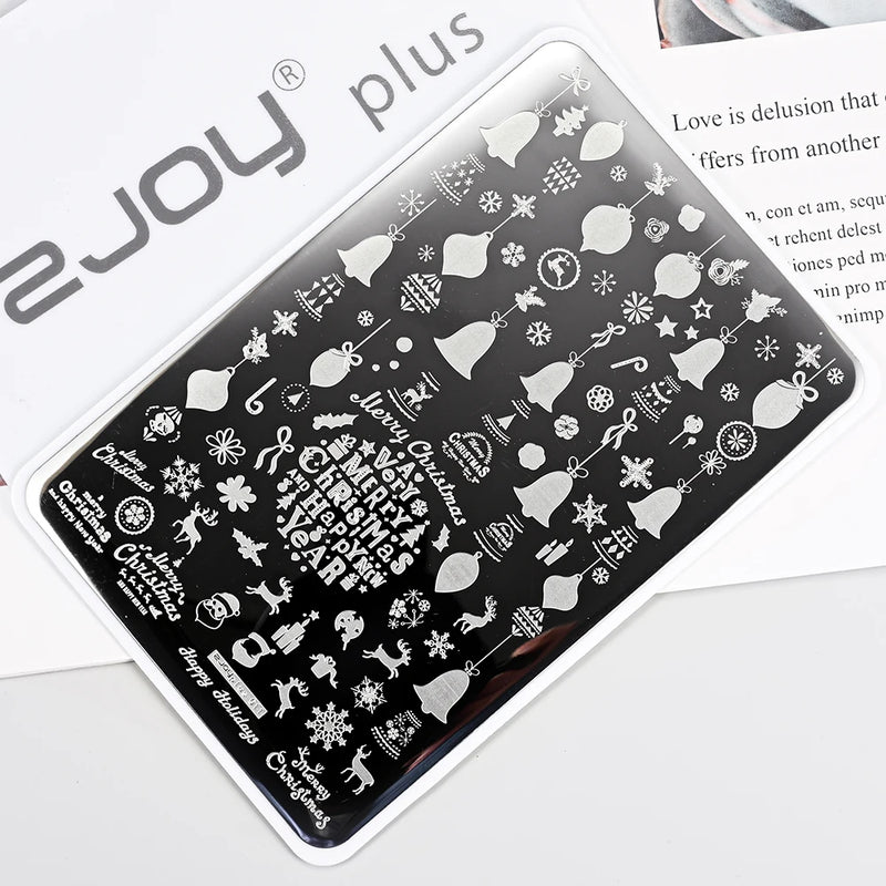 Large Geometry Nail Stamping Plate – Stainless Steel Template for Nail Art