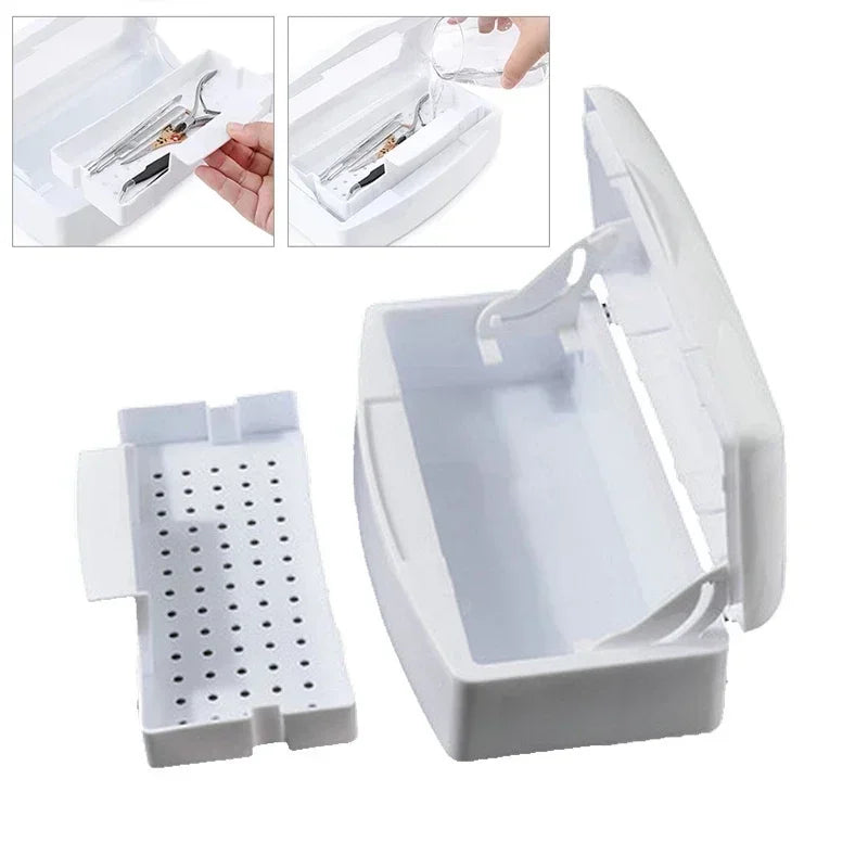 Nail Sterilizer Tray Disinfection Box – Essential Tool for Manicure and Pedicure Cleanliness