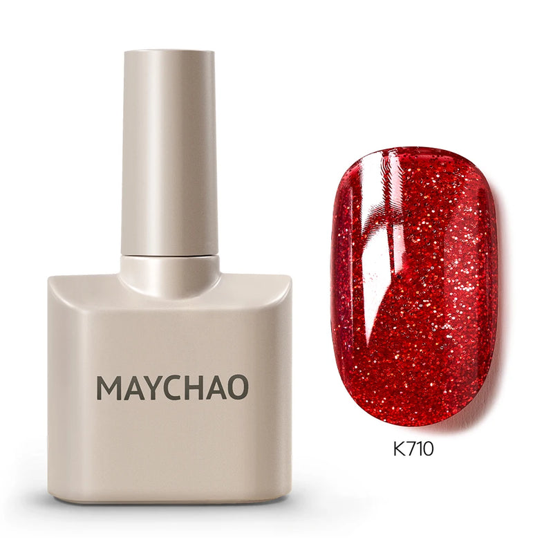 MAYCHAO 12ml Gel Nail Polish – 48 Vibrant Colors, Semi-Permanent UV LED Glossy & Frosted Finish