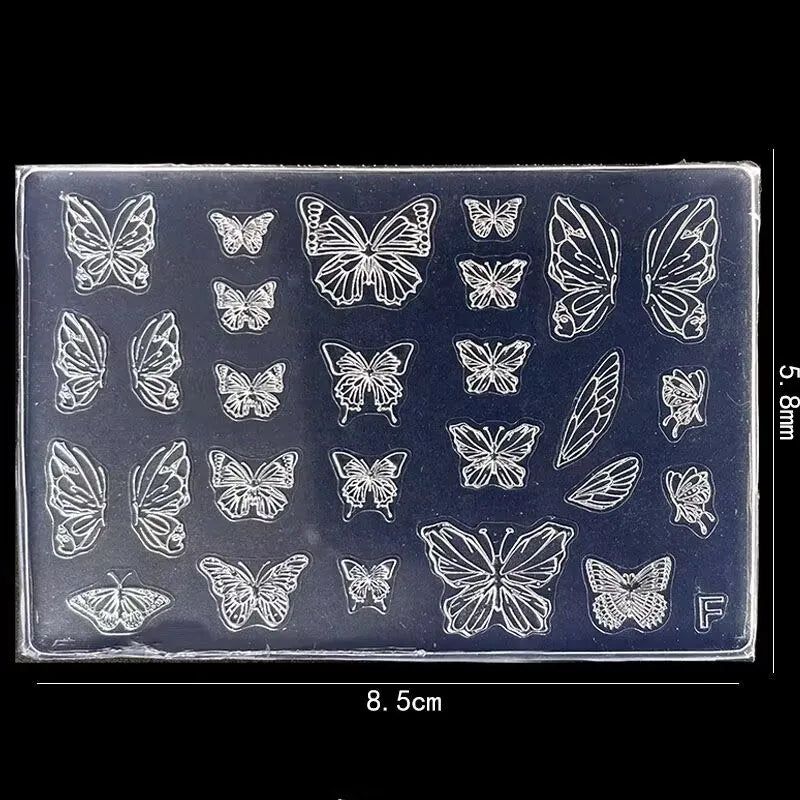 1pc Relief Sweater Snowflake 3D Acrylic Mold Photo Frame Silicone Nails DIY Nail Art Templates