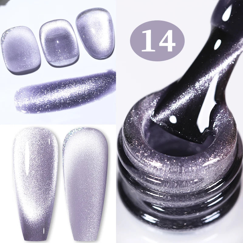 BORN PRETTY 10ml Silver Water Light Cat Magnetic Gel Nail Polish – Semi Permanent