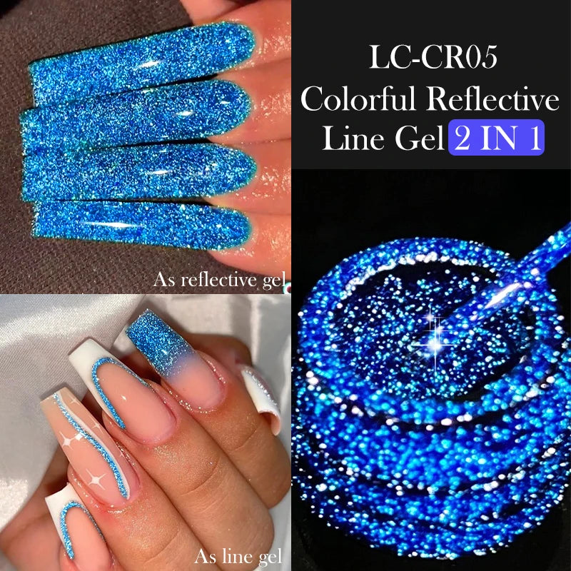 LILYCUTE 7ml Super Bright Metallic Gel Polish – Silver Mirror Effect