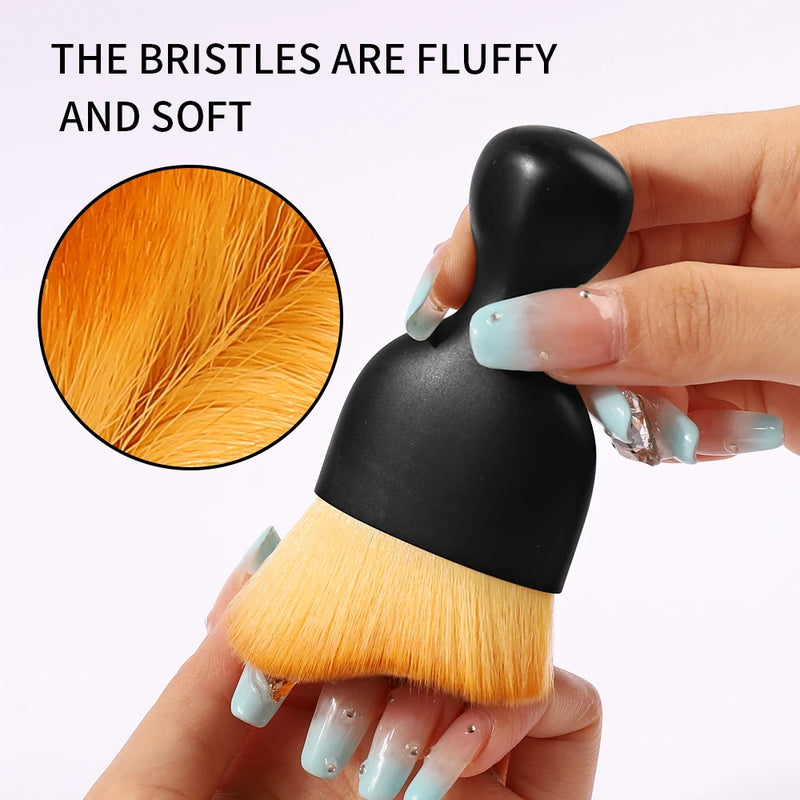 1pc Nail Art Dust Brush – Acrylic UV Gel Polish Powder Cleaning Brush for Manicure & Makeup