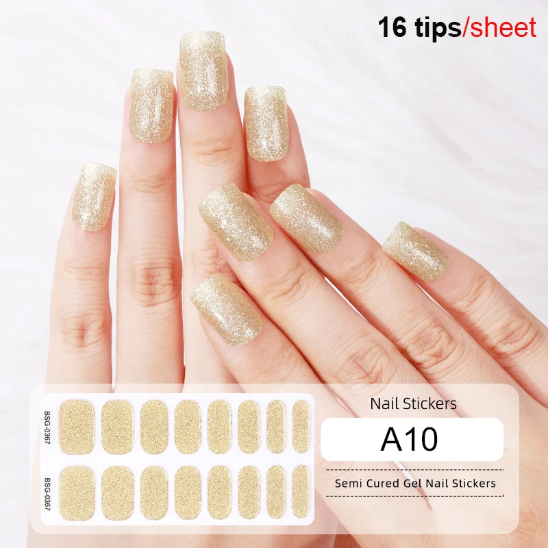 Harunouta Milky Jelly White Semi-Cured Gel Nail Wraps – 20 Tips