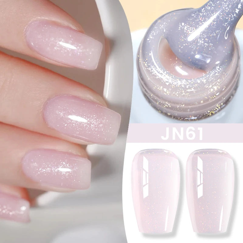 BORN PRETTY 10ml Milky White Jelly Nude Gel Nail Polish – White Translucent Soak Off Gel