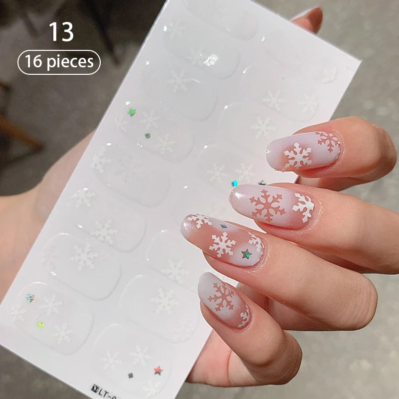 Pink Nude Full Cover Nail Stickers – Gradient Self-Adhesive Nail Wraps