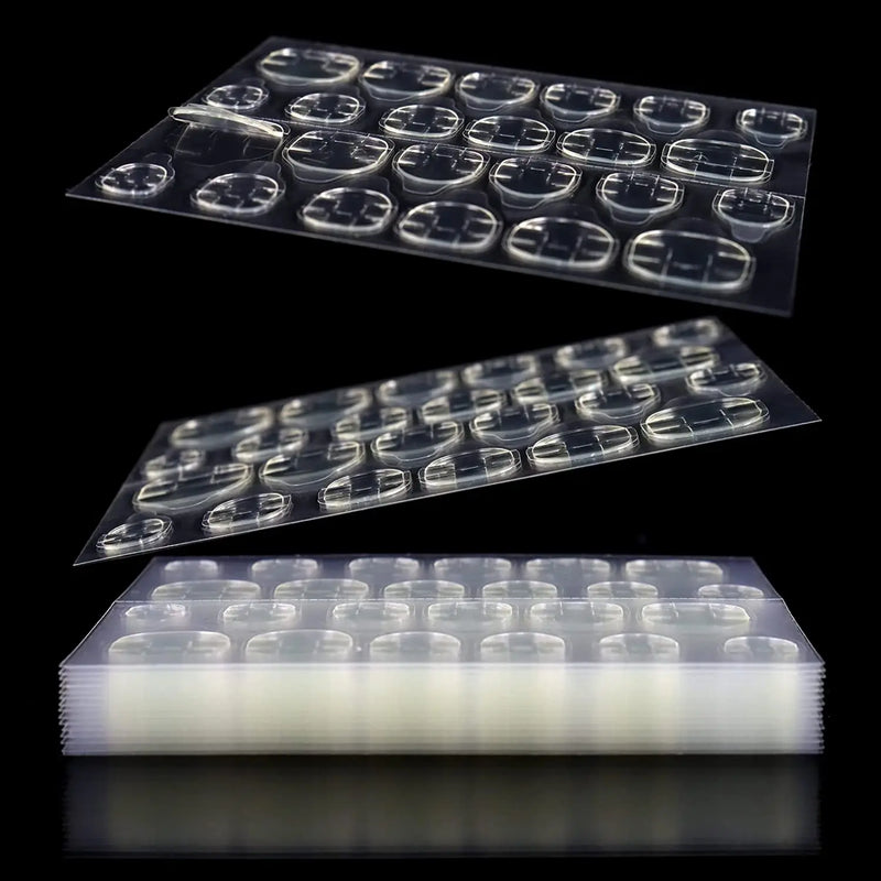 240PCS Double-Sided Nail Adhesive Tabs – Clear Waterproof False Nail Glue Stickers for DIY Manicures