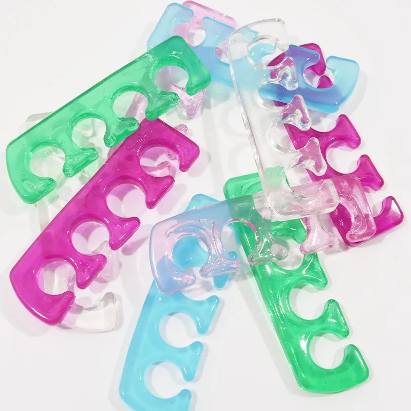 Soft Silicone Finger Toe Separator 5 Colours Feet Care Nail Tools Pedicure Foot Braces Support