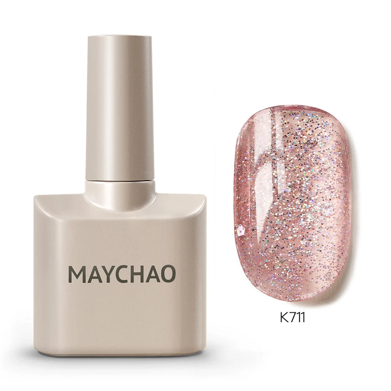 MAYCHAO 12ml Gel Nail Polish – 48 Vibrant Colors, Semi-Permanent UV LED Glossy & Frosted Finish